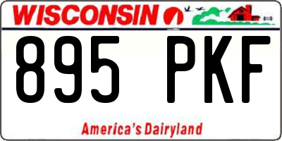 WI license plate 895PKF