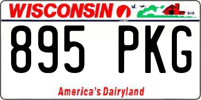 WI license plate 895PKG