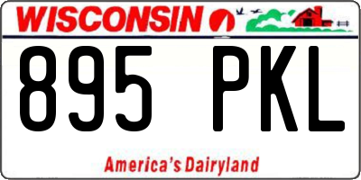 WI license plate 895PKL