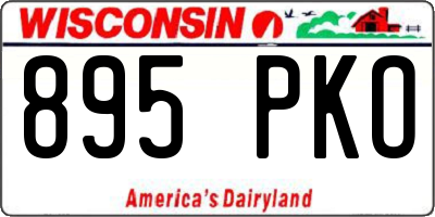 WI license plate 895PKO