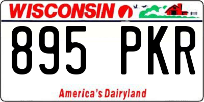 WI license plate 895PKR