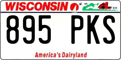 WI license plate 895PKS