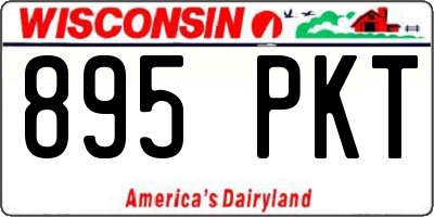 WI license plate 895PKT