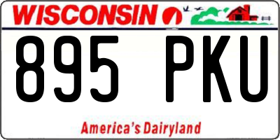 WI license plate 895PKU