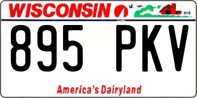 WI license plate 895PKV