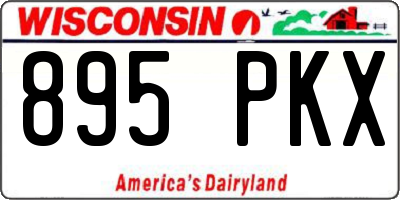 WI license plate 895PKX