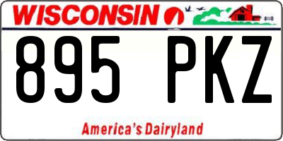 WI license plate 895PKZ