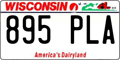 WI license plate 895PLA