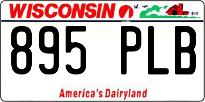 WI license plate 895PLB