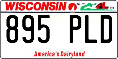 WI license plate 895PLD