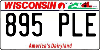 WI license plate 895PLE