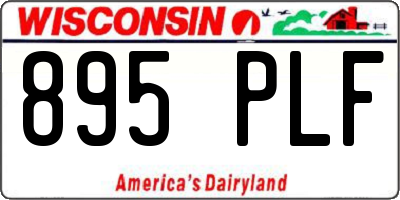 WI license plate 895PLF