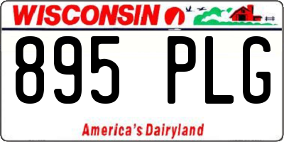 WI license plate 895PLG