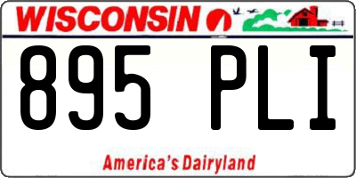 WI license plate 895PLI