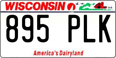 WI license plate 895PLK