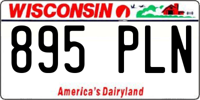 WI license plate 895PLN