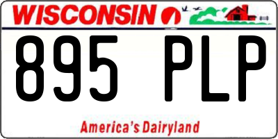 WI license plate 895PLP
