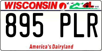 WI license plate 895PLR