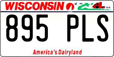 WI license plate 895PLS