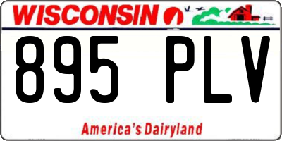 WI license plate 895PLV