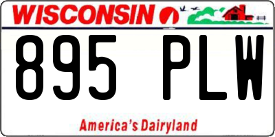 WI license plate 895PLW