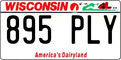 WI license plate 895PLY