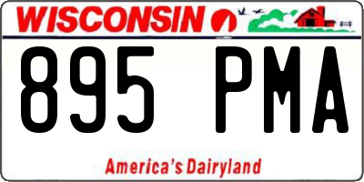 WI license plate 895PMA