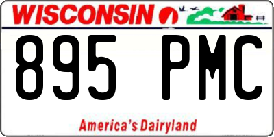 WI license plate 895PMC
