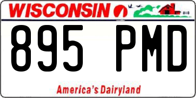 WI license plate 895PMD