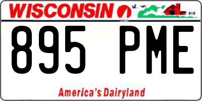 WI license plate 895PME