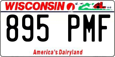 WI license plate 895PMF