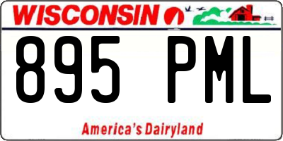 WI license plate 895PML