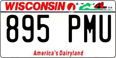 WI license plate 895PMU