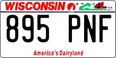 WI license plate 895PNF