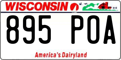 WI license plate 895POA