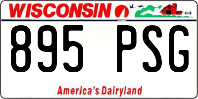 WI license plate 895PSG