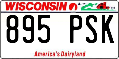 WI license plate 895PSK