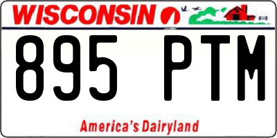 WI license plate 895PTM