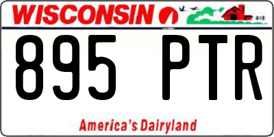 WI license plate 895PTR