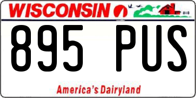 WI license plate 895PUS