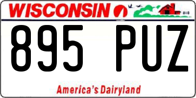 WI license plate 895PUZ