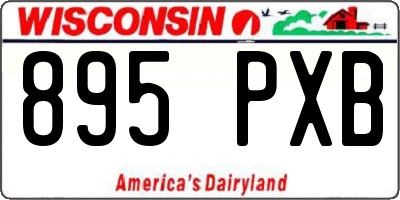 WI license plate 895PXB