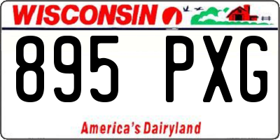 WI license plate 895PXG
