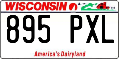 WI license plate 895PXL