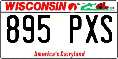 WI license plate 895PXS