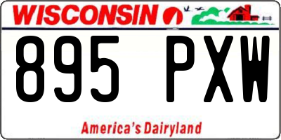WI license plate 895PXW