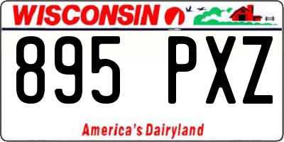 WI license plate 895PXZ