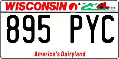 WI license plate 895PYC