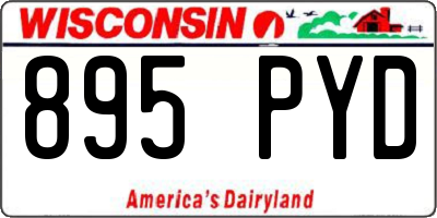 WI license plate 895PYD