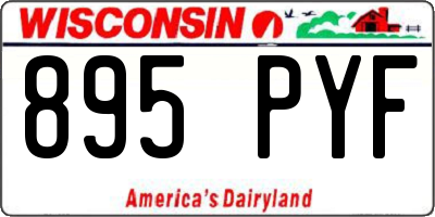 WI license plate 895PYF